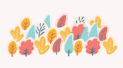 autumn trees composition