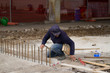 © franco lucato - bricklayer at work in a building site
