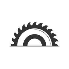 Wall Mural - Circular saw icon in flat style isolated on grey background. For your design, logo. Vector illustration.