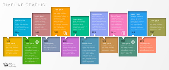 Wall Mural - Timeline Chart #Vector Graphics