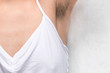 not shaved female armpit close-up. concept bodi positive. acceptance of oneself