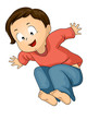 Toddler Boy Broad Jump Illustration