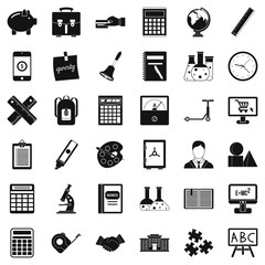 Wall Mural - Small computer icons set. Simple style of 36 small computer vector icons for web isolated on white background