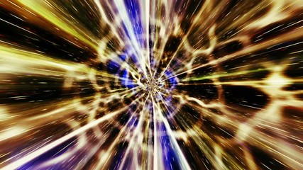 Wall Mural - Traveling through a wormhole in space (Loop).
