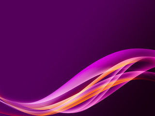 Wall Mural - Abstract header color wave design element with purple lighting effect. Purple line and wave.