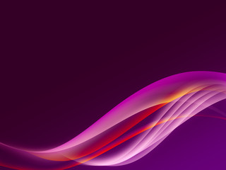 Wall Mural - abstract header color wave design element with purple lighting effect. purple line and wave.