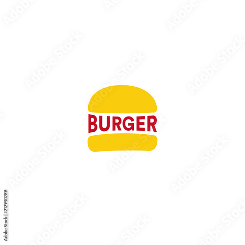 Big Burger Restaurant Logo Template Yellow Loaf And Red Sousage