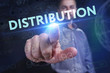 © photon_photo - The concept of business, technology, the Internet and the network. A young entrepreneur working on a virtual screen of the future and sees the inscription: Distribution