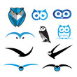 Set of Owl Logos