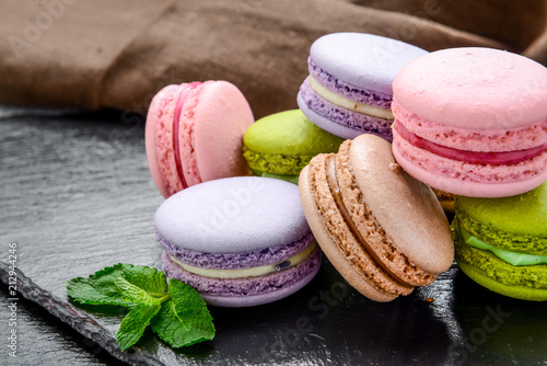 Fotomural Stack of macarons, macaroons French cookie
