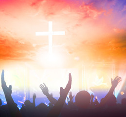 Wall Mural - christian concept background:eucharist therapy bless god helping repent catholic easter lent mind pr
