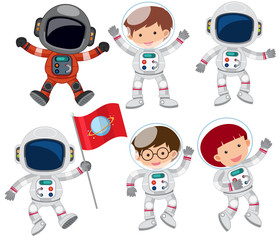 Wall Mural - A Set of Astronaut