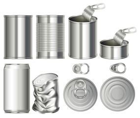 Wall Mural - A Set of Can Container