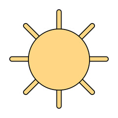 Canvas Print - summer sun isolated icon