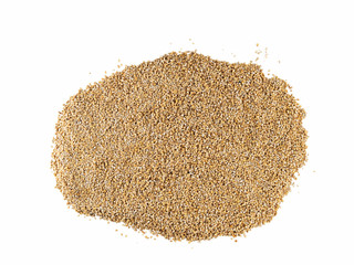 Overhead view of isolated grains