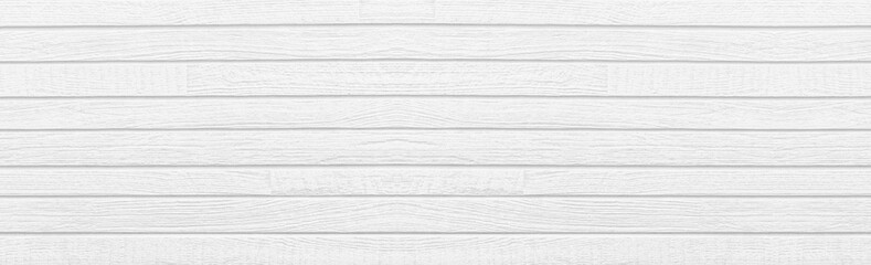 Poster - Panorama of white wood pattern and background