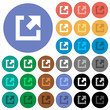 External link round flat multi colored icons