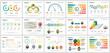 Colorful workflow or teamwork concept infographic charts set. Business design elements for presentation slide templates. Can be used for annual report, advertising, flyer layout and banner design.