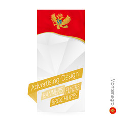 Wall Mural - Vector abstract banner template for Montenegro.