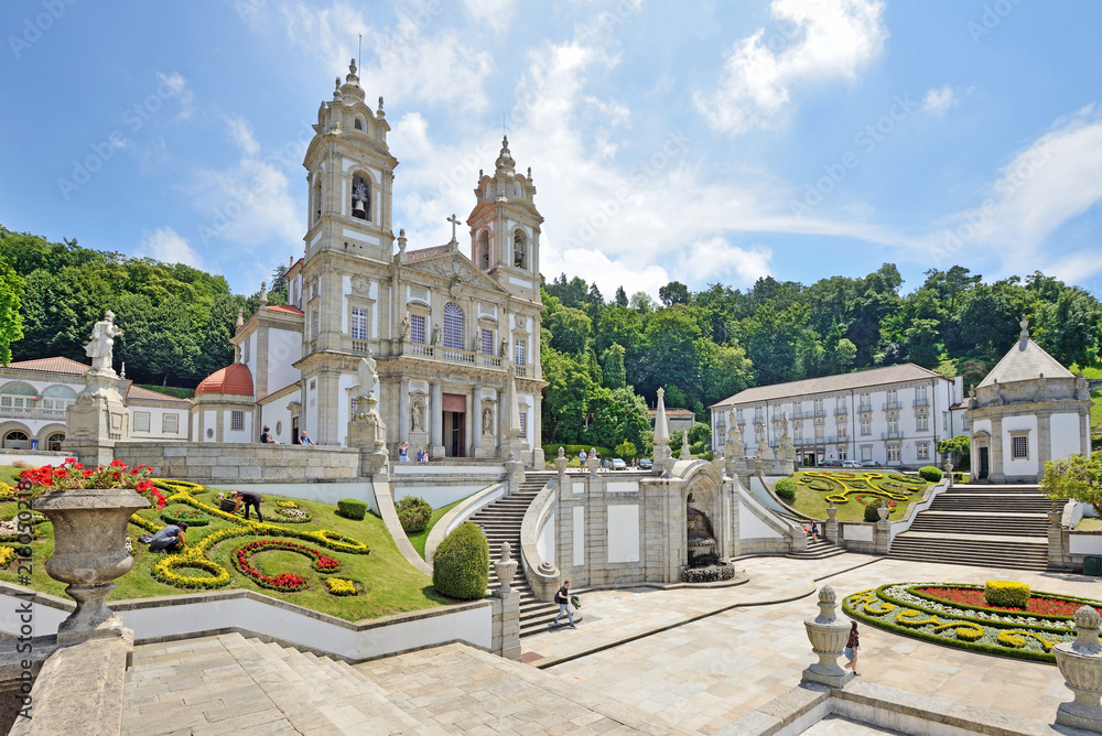 Bom Jesus do Monte – Braga, Portugal - obrazy, fototapety, plakaty 
