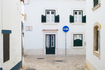 Poster - Street of Ericeira town Portugal