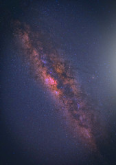 the center of the milky way galaxymilky way galaxy over mountain. night sky with stars. long exposur