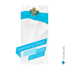 Wall Mural - Vector abstract banner template for San Marino.