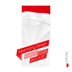 Wall Mural - Vector abstract banner template for Monaco.