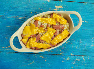 Sticker - Zucchini, bacon and rice casserole