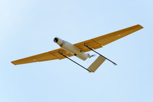 Surveillance Drone Prototype Flying In A Test Session