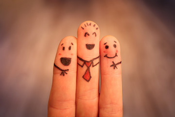finger puppet school friends