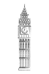 Sticker - big ben tower british landmark