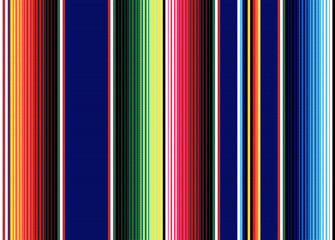 Blanket stripes seamless vector pattern. Background for Cinco de Mayo party decor or ethnic mexican fabric pattern with colorful stripes. Serape gesign