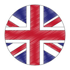 Wall Mural - emblem seal of flag great britain isolated icon