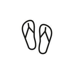 Wall Mural - Flip flops line icon. Summer footwear, swimming pool, beach. Footwear concept. Can be used for topics like vacation, summer, clothing