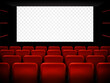 Movie cinema premiere poster design with white screen. Vector.