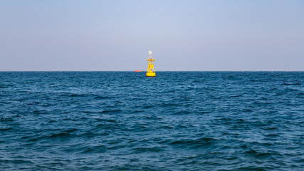 Floating buoys in the sea