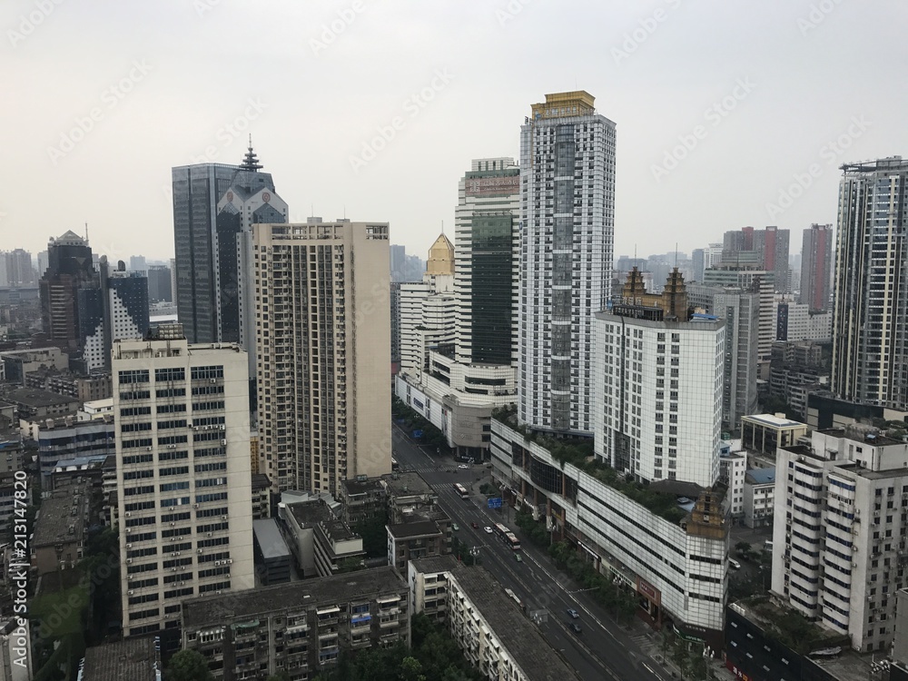 中国 四川省 成都 街並み Stock Photo | Adobe Stock