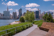 Hunter's Point South Park with view of Manhattan skyline and East River