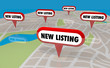 New Listing Homes Houses for Sale Real Estate 3d Illustration