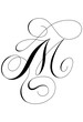 Calligraphy Alphabet Letter M
