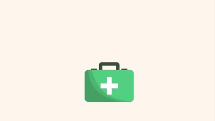 Wall Mural - kit first aid medical equipment emergency animation hd