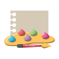 Canvas Print - paint palette icon