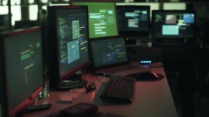 Developer and hacker workstation with multiple screens