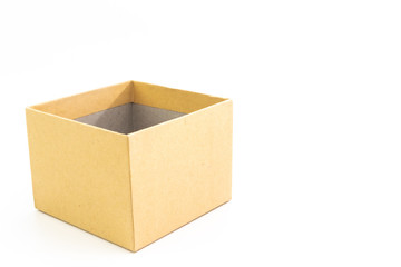 Brown paper box isolated