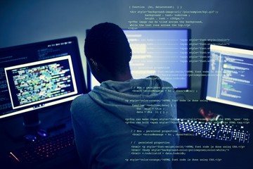 Canvas Print - Diverse computer hacking shoot