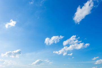 blue sky background texture with white clouds.