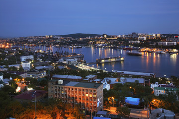 Wall Mural - Golden Horn bay in Vladivostok. Russia