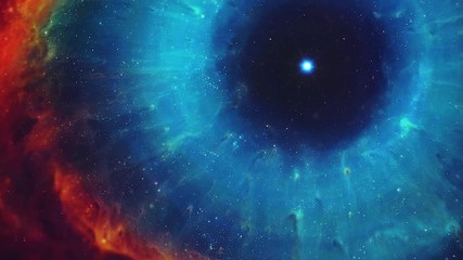 Wall Mural - colorful dynamic nebula fly through stars in helix nebula space background