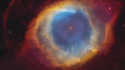 Wall Mural - colorful dynamic nebula fly through stars in helix nebula space background